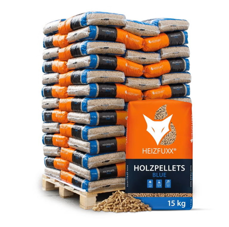 Heizfuxx-Holzpellets-Blue-15kg-x-65-Sack-975kg-Palette-768x761 Heizfuxx Holzpellets Blue 15kg x 65 Sack 975kg Palette – Bild 1