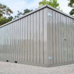 Materialcontainer MC5 lackiert RAL 7039 Quarzgrau H 2090 x B 2142 x T 4882 mm Tür stirnseitig zweiflügelig